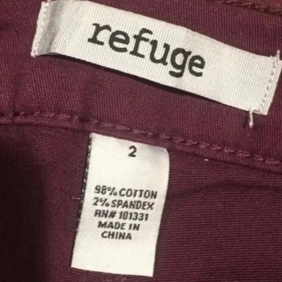 Maroon Jean leggings size 2 - Picture 4 of 6